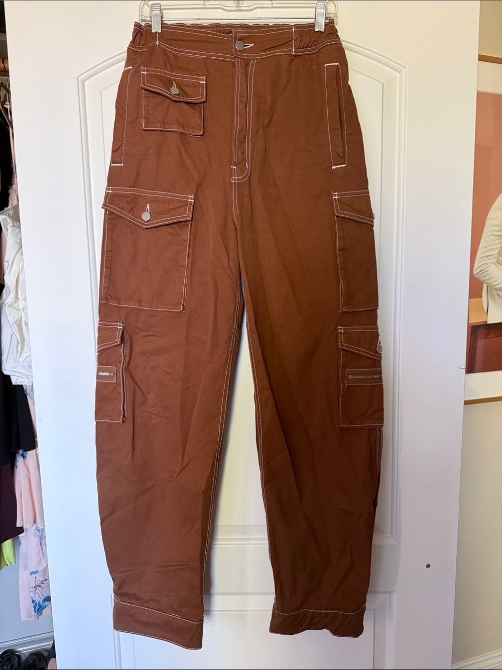 EB Denim Brown Cargo Pants